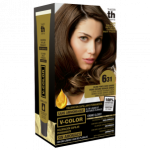Th Pharma Kit Tinte en casa V-Color Nº 6.31 Rubio Oscuro Dorado Ceniza