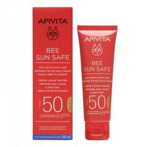 Apivita Bee Sun Safe Crema Facial Antiedad y Antimanchas SPF50+color